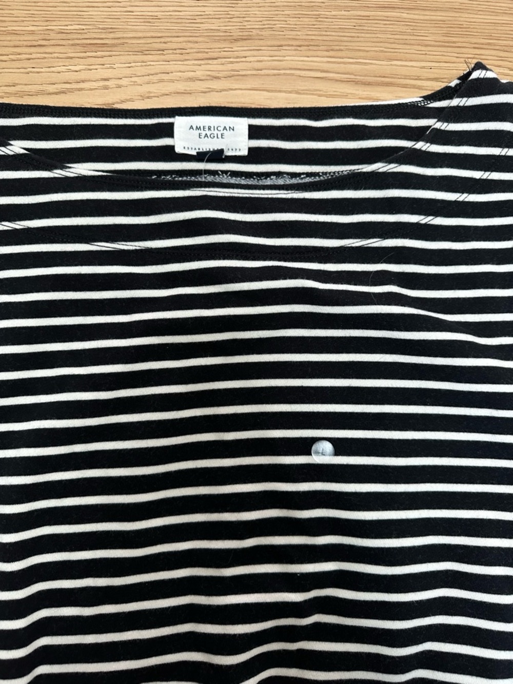 American Eagle Black and White Striped Top - Picture 3 of 5